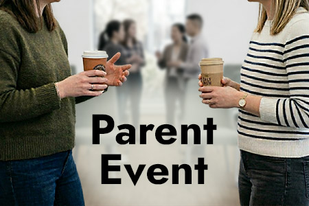 adults holding coffee and talking