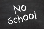 chalkboard that says no school in chalk